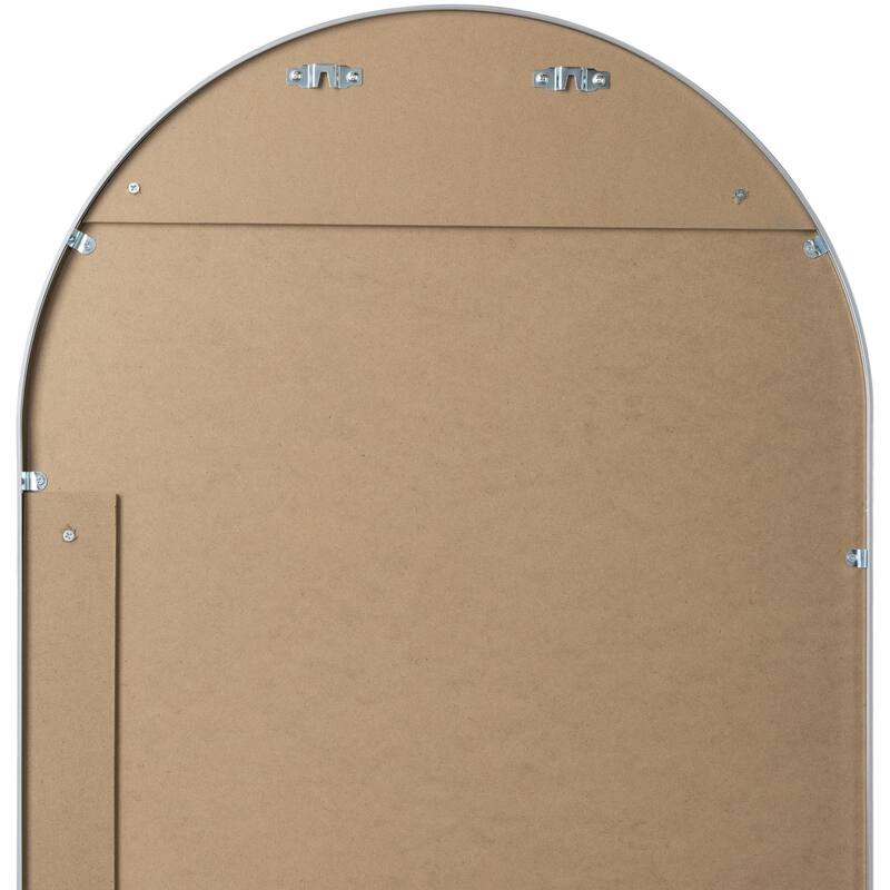 Livabliss Aranya Modern Aluminum Oval Pill-Shaped Accent Mirror