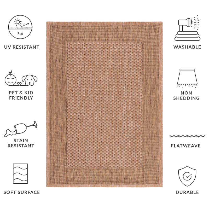 SAFAVIEH Courtyard Gwenneth Indoor/Outdoor Waterproof Patio Backyard Rug