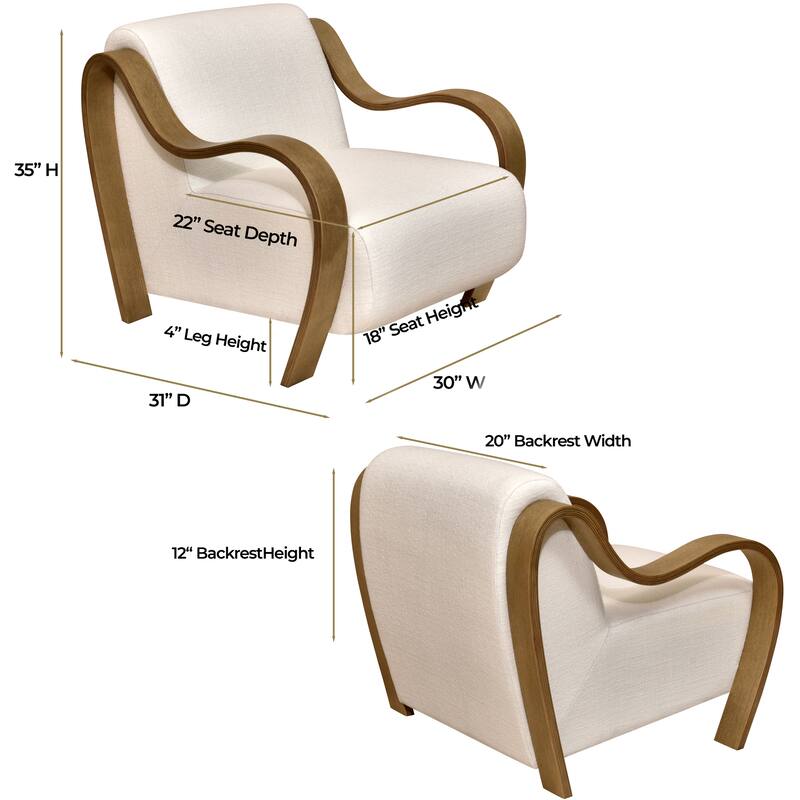 Aria Home Curva Luxe Accent Chair Stylish and comfortable Modern Seating