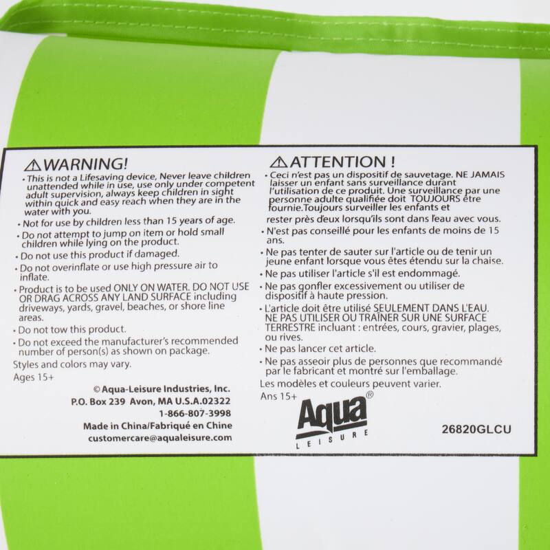 Aqua Monterey Water Inflatable 4-in-1 Pool Hammock Lounger, Lime Green (2 Pack) - 1