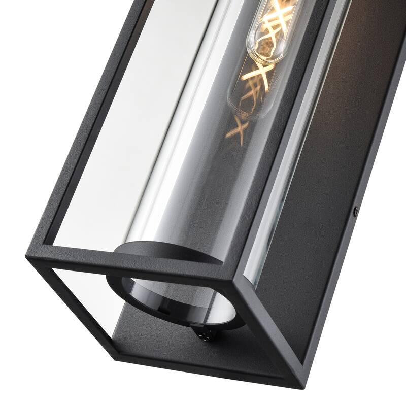 Caleb 1-Light Outdoor Wall Sconce Textured Black - Textured Black