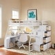 preview thumbnail 3 of 25, Full Size Loft Bed with 7 Drawers 2 Shelves and Desk