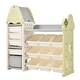 preview thumbnail 4 of 4, Kids Toy Storage Organizer with 14 Bins, Multi-functional Nursery Organizer Kids Furniture