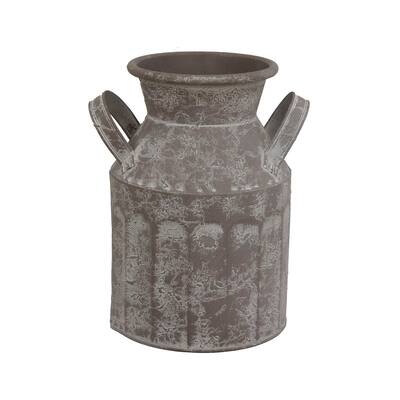 Graywashed Metal Milk Can