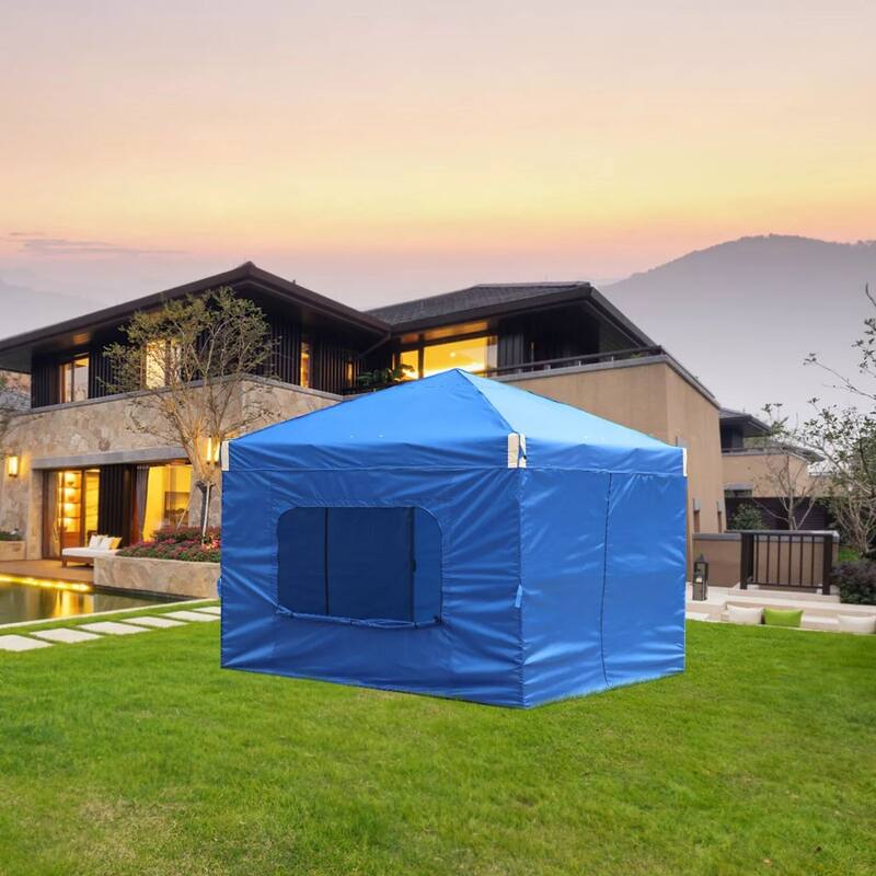 Aoodor 12'x12'Pop Up Canopy Tent with Removable Mesh Window Sidewalls, Portable Instant Shade Canopy with Roller Bag