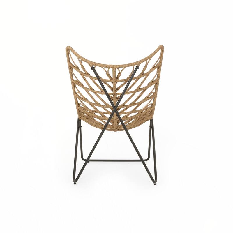 outdoor CHAIR with an earthy wicker finish