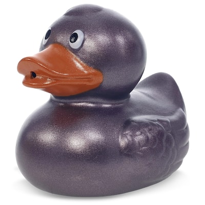 DolliBu Metallic Purple Duck Bath Buddy Squirter For Toddlers - 2.7Lx2.2Wx2.3H inches