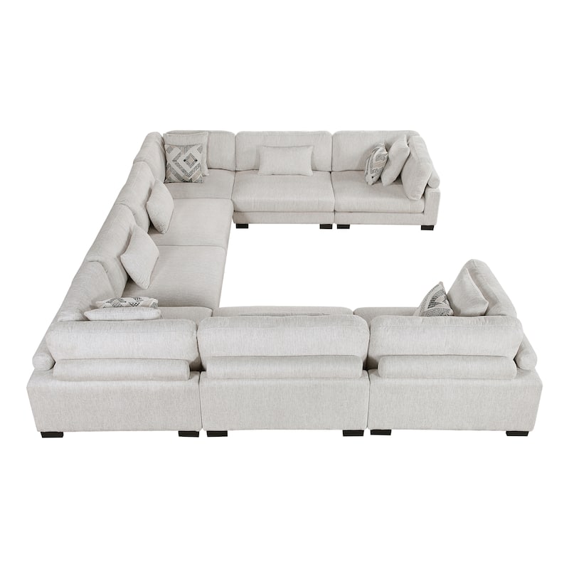Abbeville Microfiber 8-Piece Modular Sectional