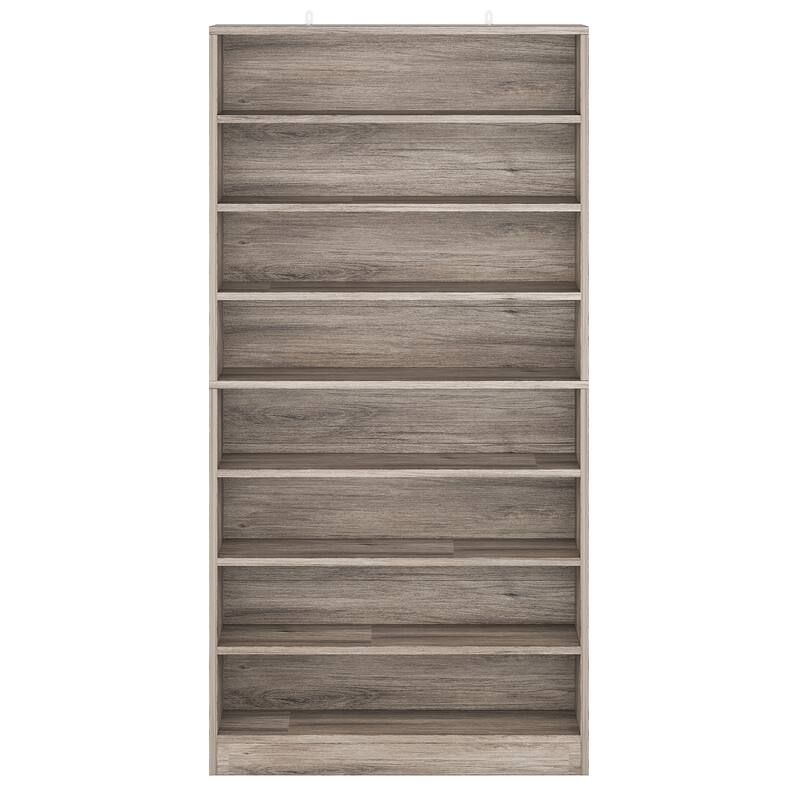 Wood Shoe Cabinet, Freestanding Shoe Storage Cabinet, Open Storage Shoe Organizer Entryway Shoe Rack Cabinet