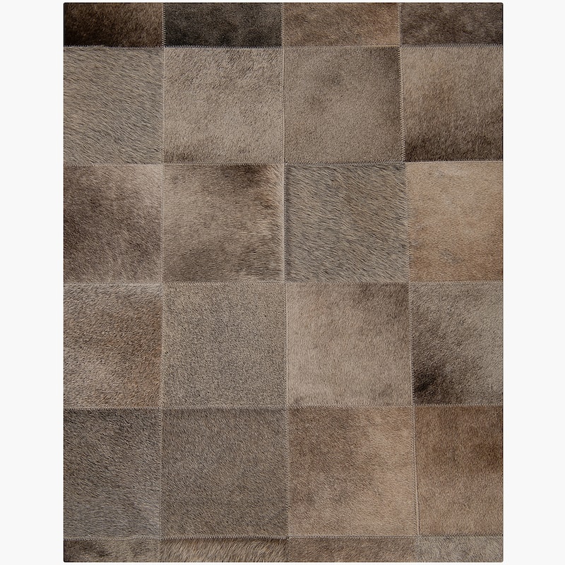 Ben Soleimani South American Cowhide Tile Hand Woven Rug