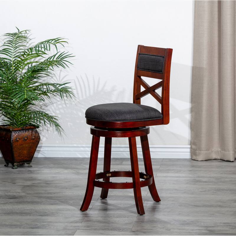 30" Bar Height X-Back Swivel Stool
