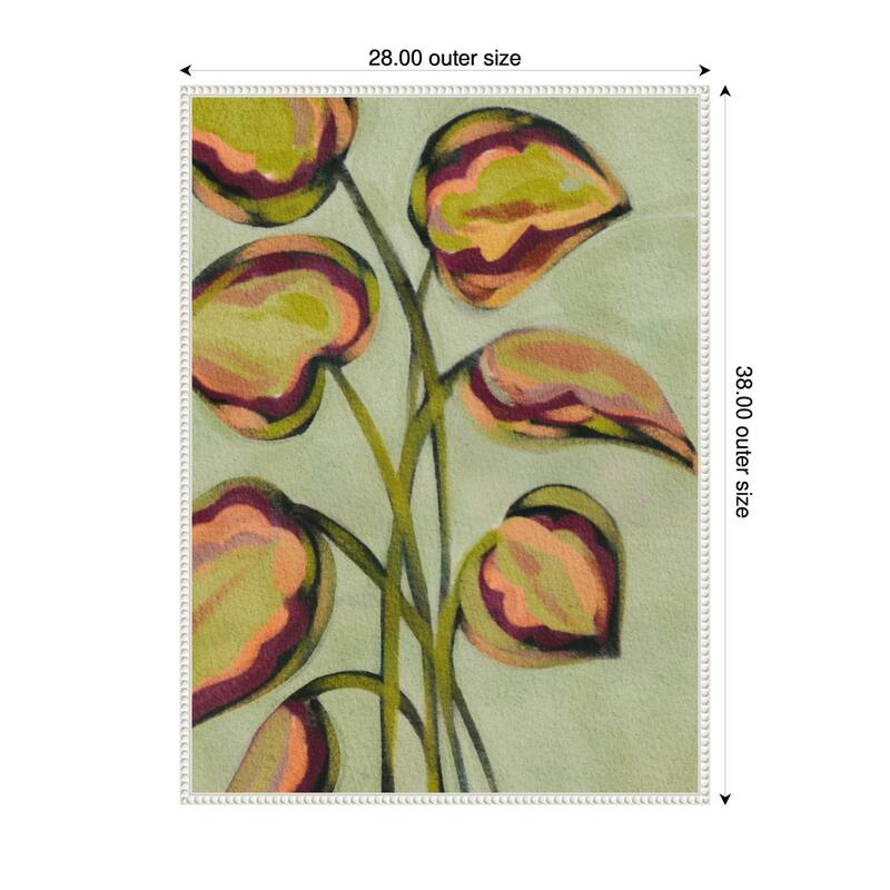 Kate and Laurel Sylvie Vibrant Foliage Framed Canvas by Nikita Jariwala