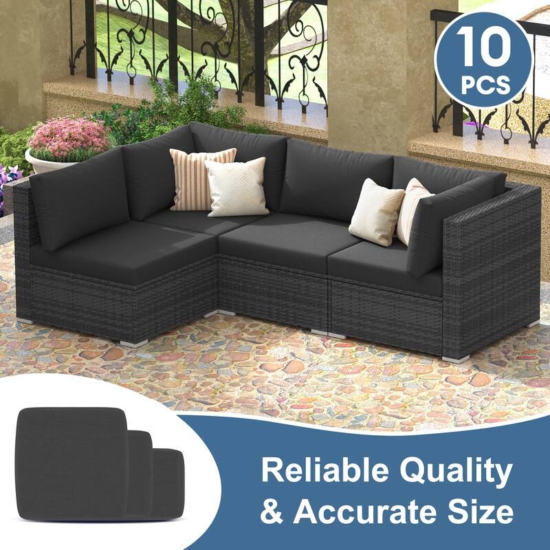 FINCATI 27" × 27" Outdoor Cushion Replacement Cover, Cushion Slipcover for Sectionals, Patio Seat Cover 27 Inches (COVER ONLY!)