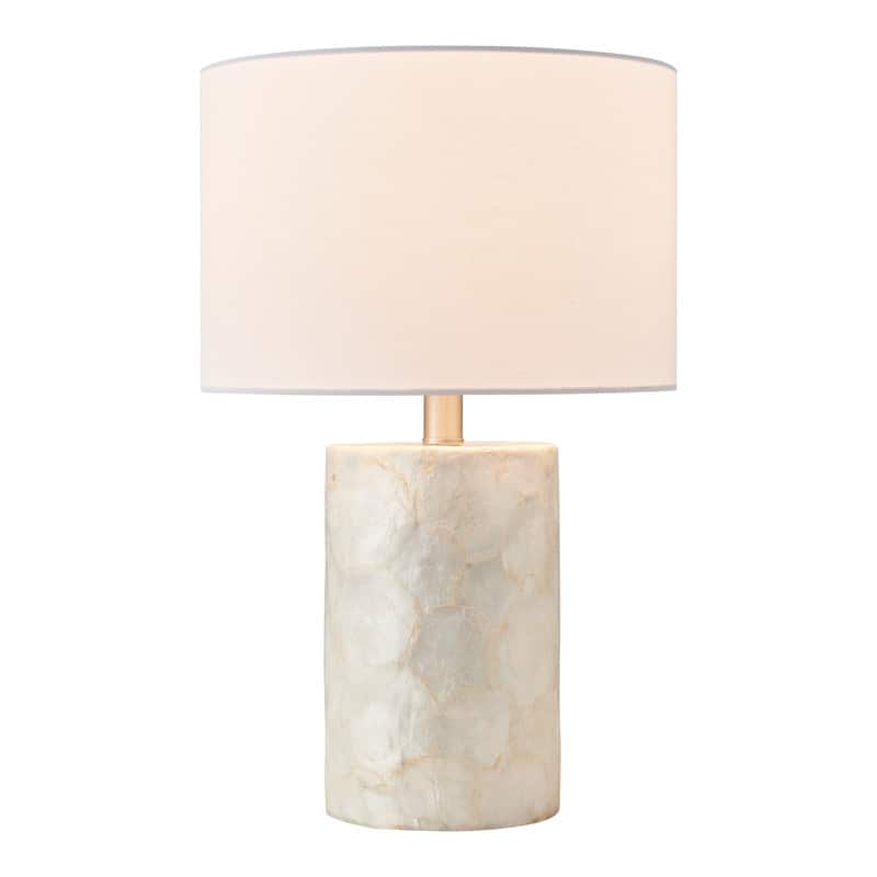 KAWOTI 18'' Resin Table Lamp With Seashell wrapped Finish - W12" * H18"