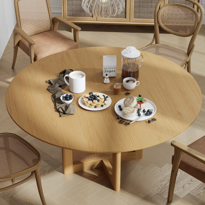 Solid Wood Round Dining Table 4-6 People