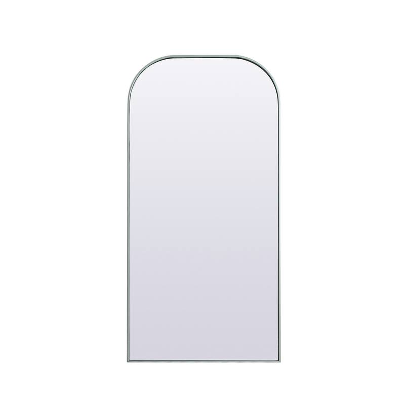 Indigo Home Metal Frame Arch Full Length Mirror 32x66 Inch - Silver