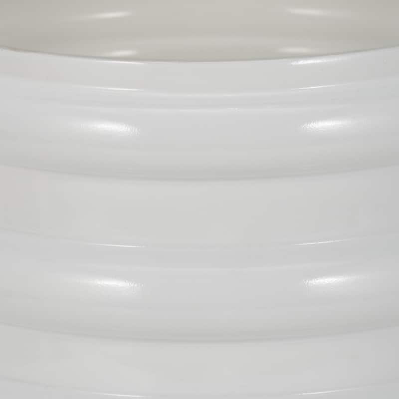 Sagebrook Home's Ribbed Texture Neutral Glass Vase