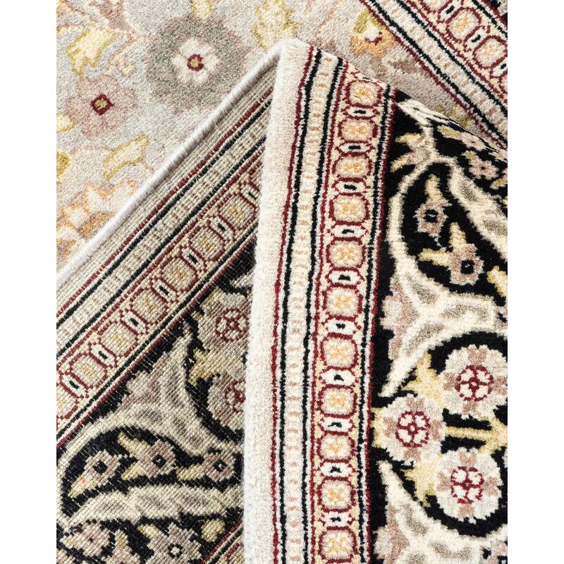 Overton Hand Knotted Wool Vintage Inspired Traditional Mogul Ivory Runner Rug - 10' 6" X 2' 8"