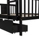 preview thumbnail 23 of 32, Full over Full Bunk Bed with 2 Drawers and Ladder for Bedroom