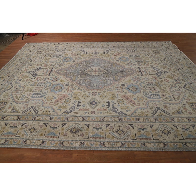 Beuge Tabriz Persian Rug Traditional Hand-Knotted Wool Carpet - 8'8"x 11'2"