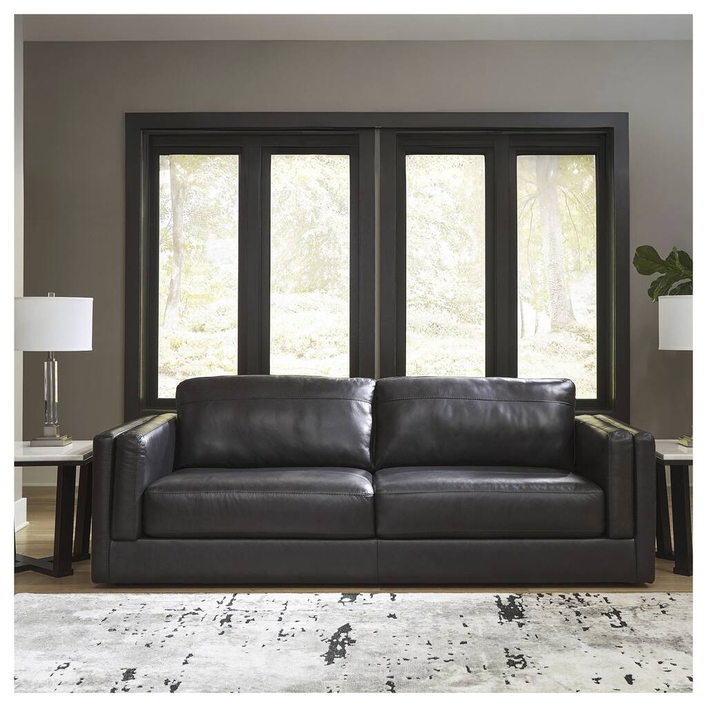 Signature Design by Ashley Amiata Onyx Sofa - 96"W x 41"D x 35"H