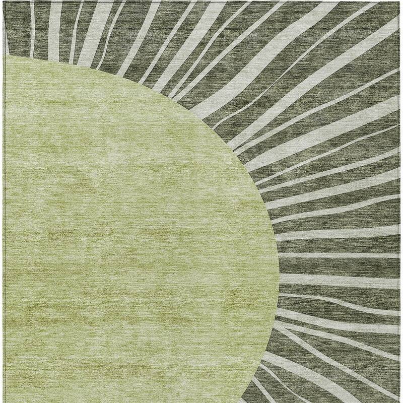 HomeRoots Abstract Transitional Rectangle Outdoor Rug