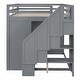 preview thumbnail 16 of 18, Merax Full Size Wood Loft Bed With Built-in Wardrobes, Cabinets and Drawers