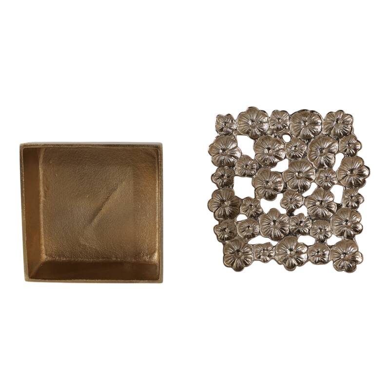 Aluminum Decorative Vase Floral Openwork Design Glam Style Modern