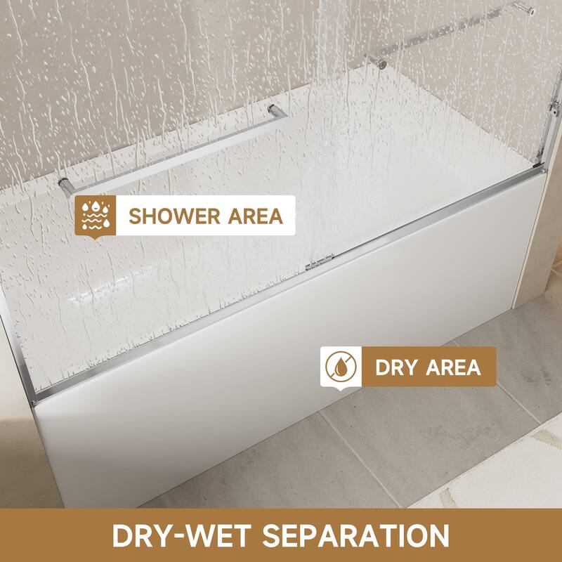 Aluminum Frame Double Sliding Shower Door
