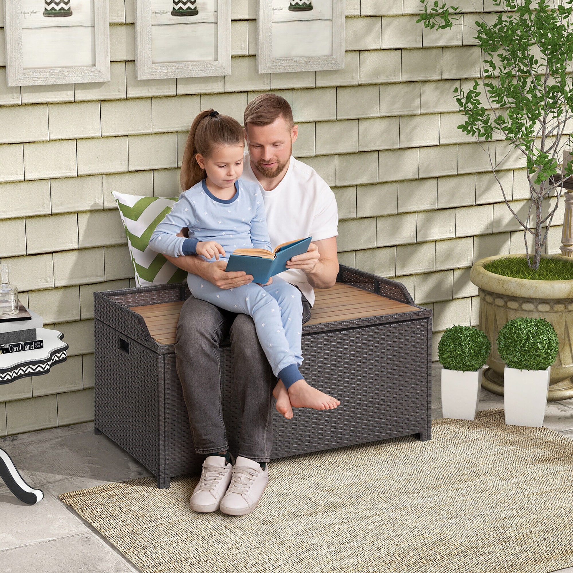 Wooden best sale seat box