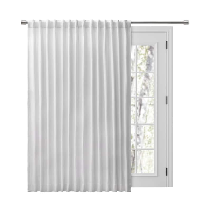 Chevron Recycled Cotton Double Wide Patio Rod Pocket W Back Tab Panel - 96"W x 84"L