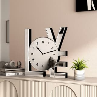 Art Letters Mirrored Wall Clock
