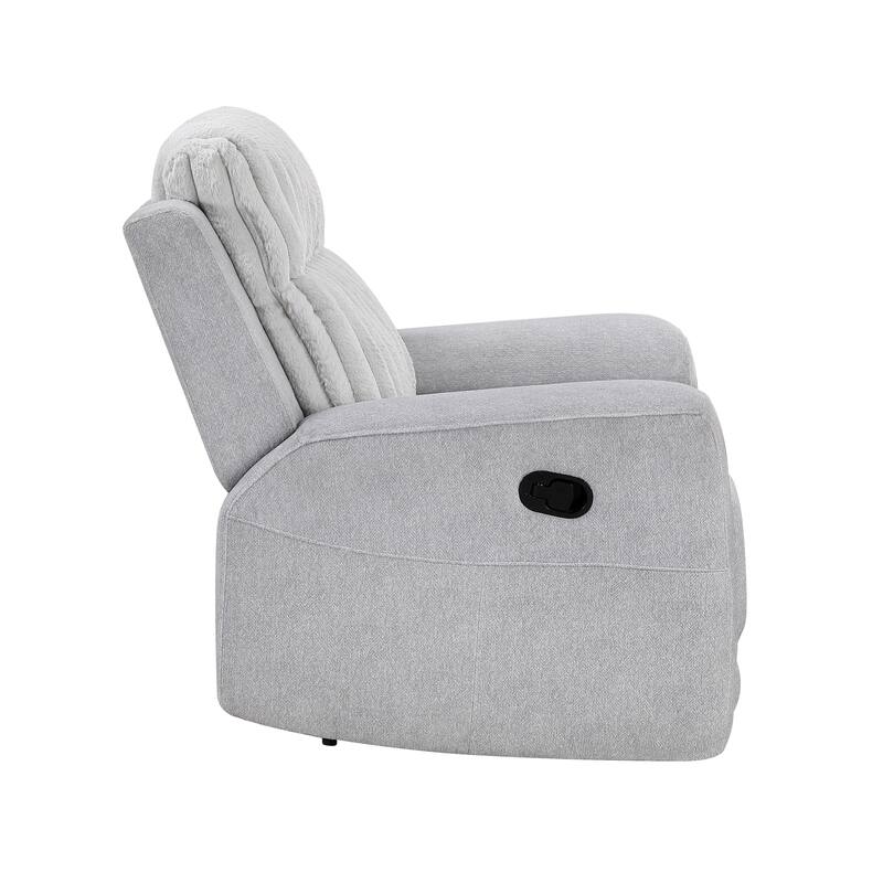 Curtis 36.5" Microfiber and Corduroy Recliner - Tab Pull Motion