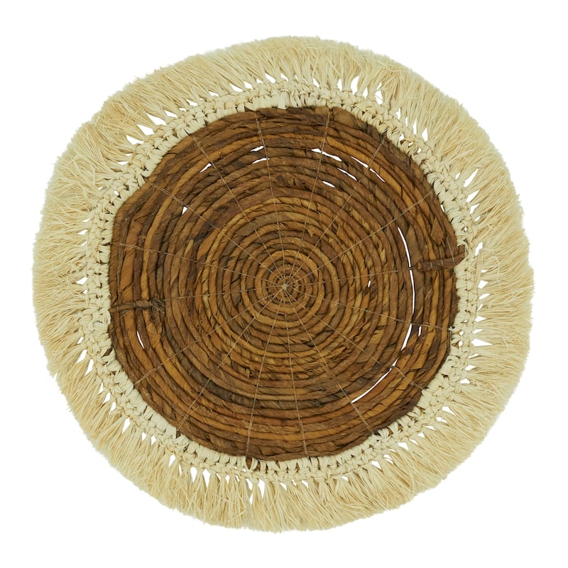 Raffia Abaca Design Table Placemats (Set of 4) - 16"