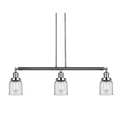 Innovations Lighting Small Bell 3 Light 38" Wide Linear Chandelier
