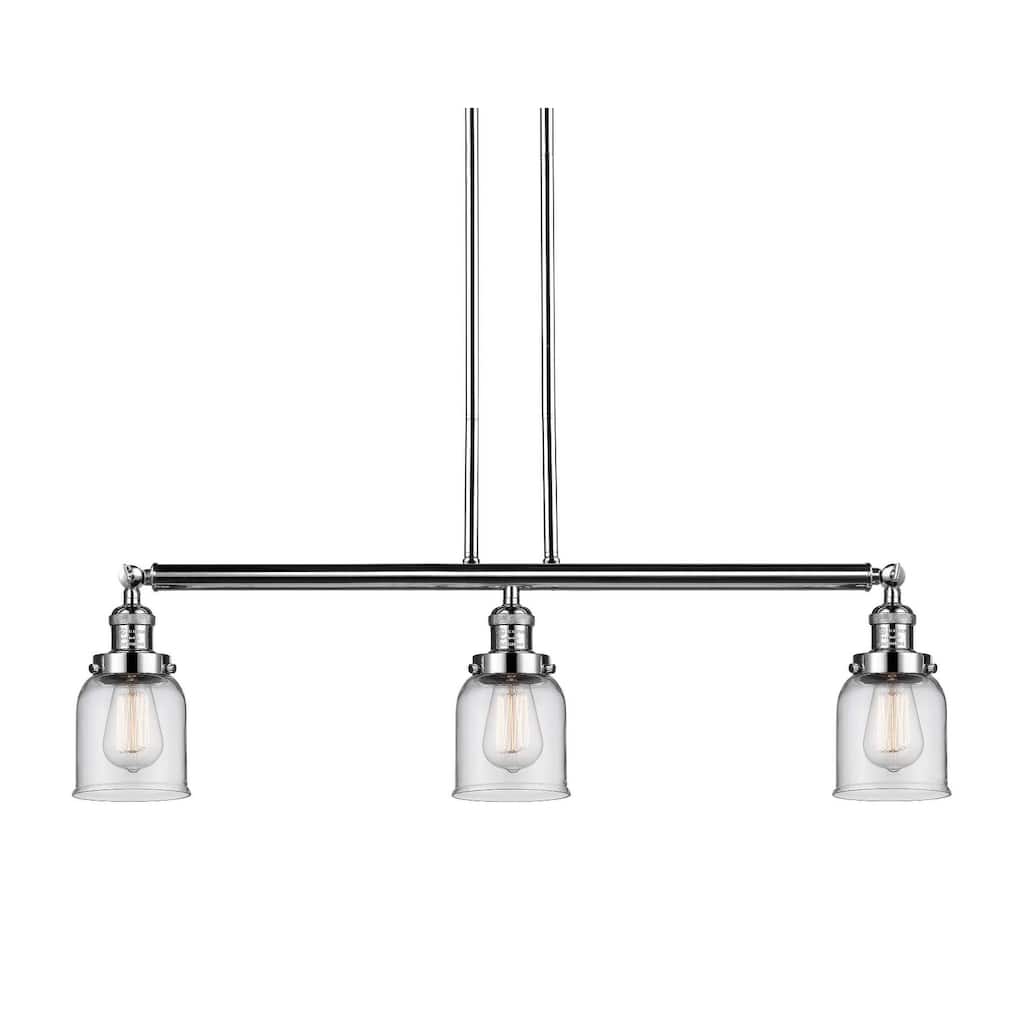 Innovations Lighting Small Bell 3 Light 38" Wide Linear Chandelier