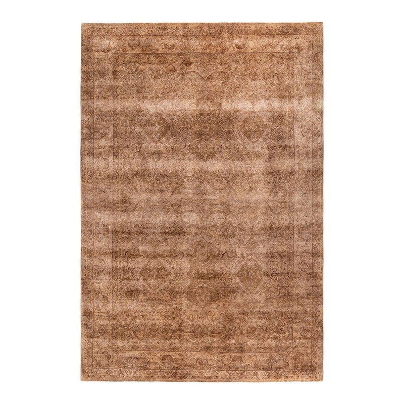Contemporary Overdyed Wool Hand Knotted Area Rug - 6' 2" x 9' 1"