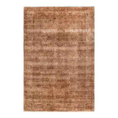 Contemporary Overdyed Wool Hand Knotted Area Rug - 6' 2" x 9' 1"