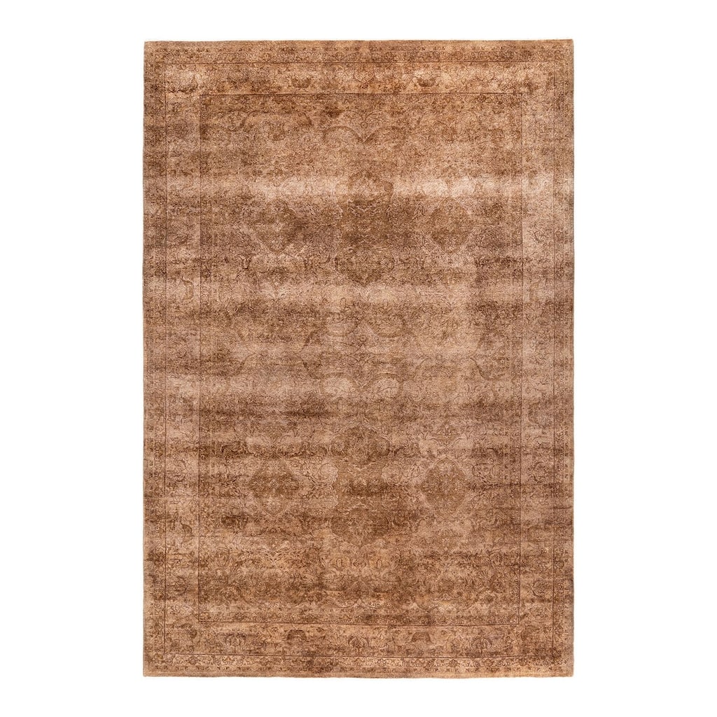 Contemporary Overdyed Wool Hand Knotted Area Rug - 6' 2" x 9' 1"