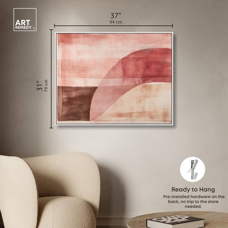 Faded Crimson Canvas by Art Remedy