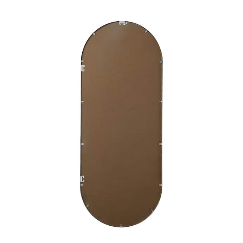 Indigo Home Metal Frame Oval Mirror 24x60 Inch