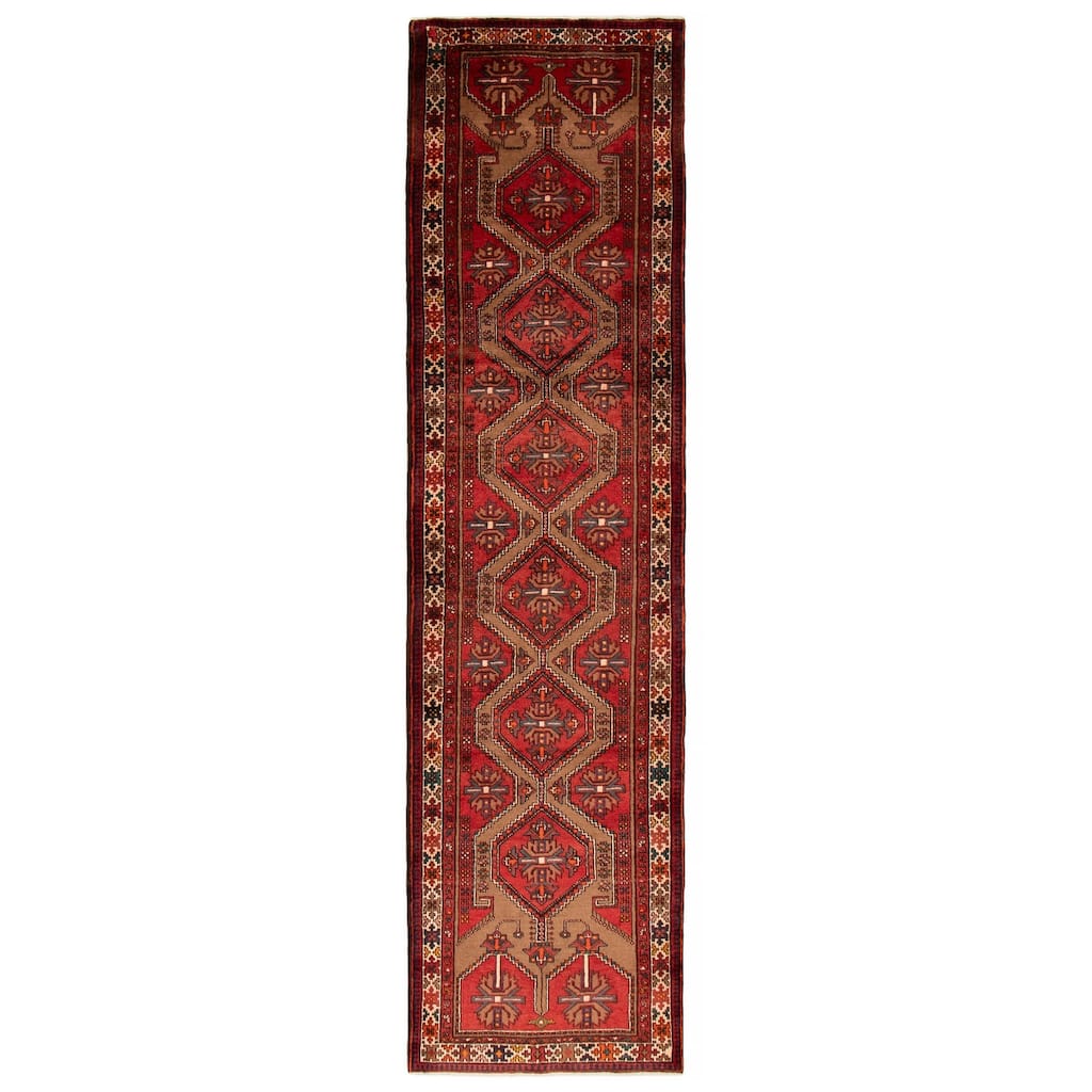 ECARPETGALLERY Hand-knotted Konya Anatolian Red Wool Rug - 3'7 x 13'8