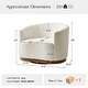 preview thumbnail 36 of 34, Gema Modern 360°Swivel Chenille Ergonomic U-shape Armchair with Solid Wood Legs by HULALA HOME