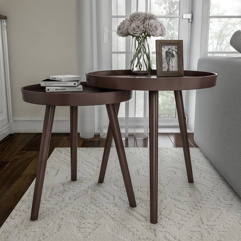 Lavish Home Set of 2 Nesting End Tables