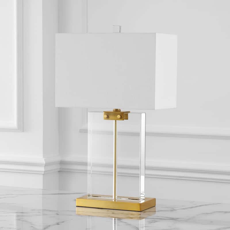 SAFAVIEH Couture Lighting Meeta 25.5-inch Crystal Table Lamp - 15 In W x 8 In D x 25.5 In H - 15Wx8Dx26H