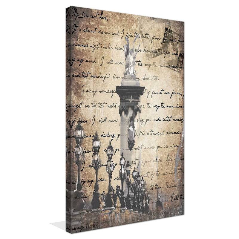 "Vintage Paris 3 in Sepia" by Jodi Print on Canvas