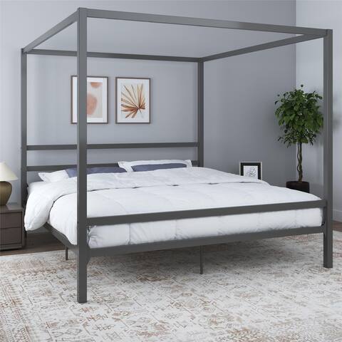 Avenue Greene Gia King-size Metal Canopy King Bed