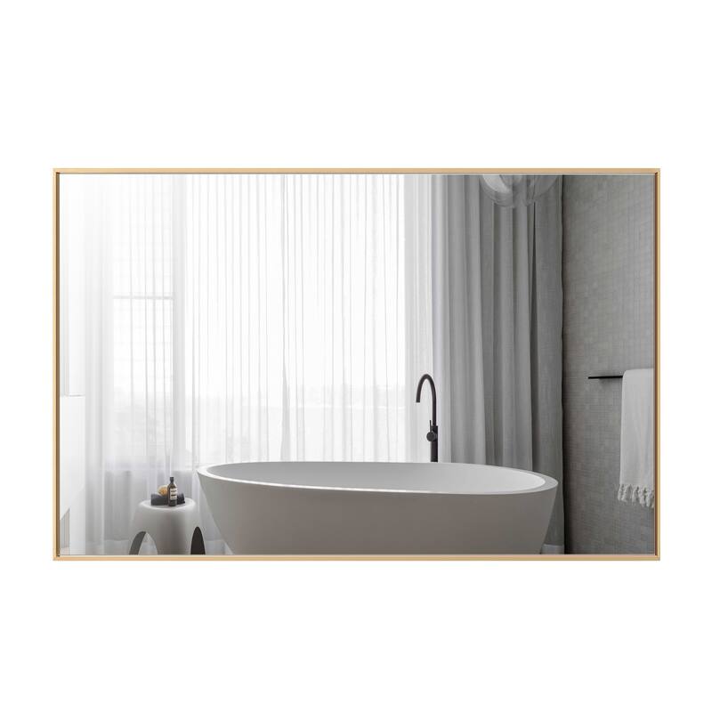 Rectangle Aluminum Framed Wall Mirror Bathroom Vanity Mirror
