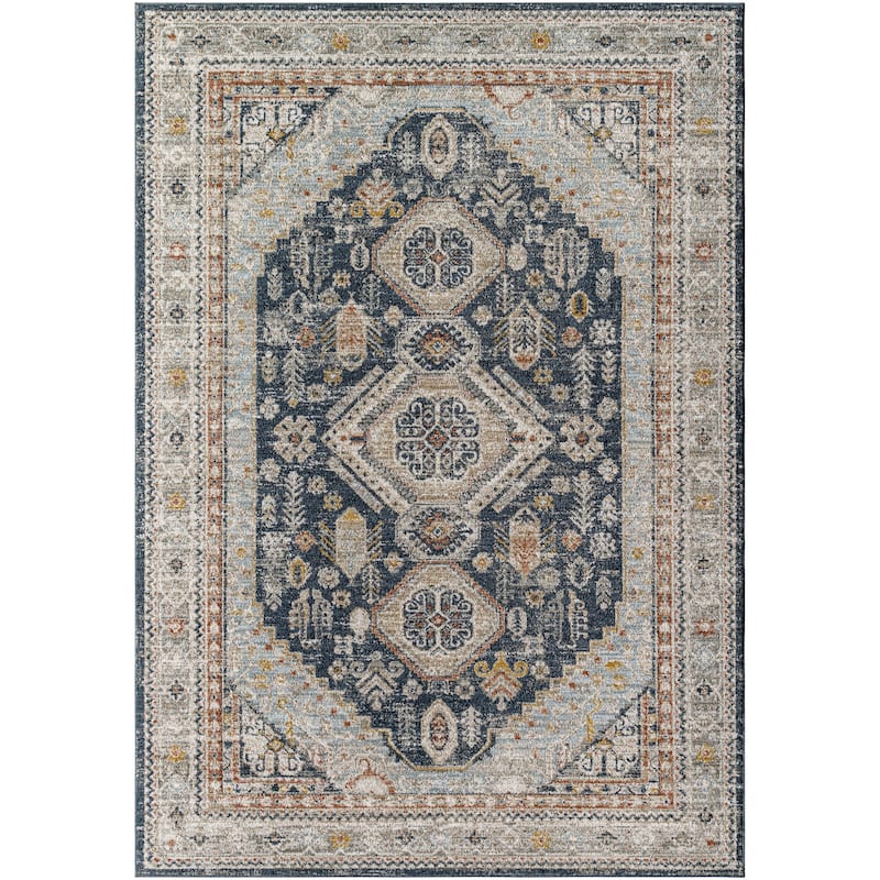 Livabliss Transitional Beckham Medallion Area Rug