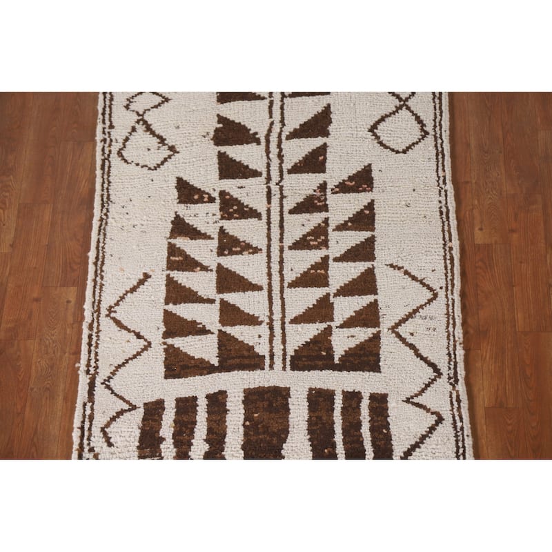 Anatolian Oriental Runner Rug Hand-knotted Wool Carpet - 3'0"x 9'2"